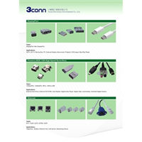 products of 3conn Industrial(taiwan)co., Ltd., usb, rj custom connector and cable