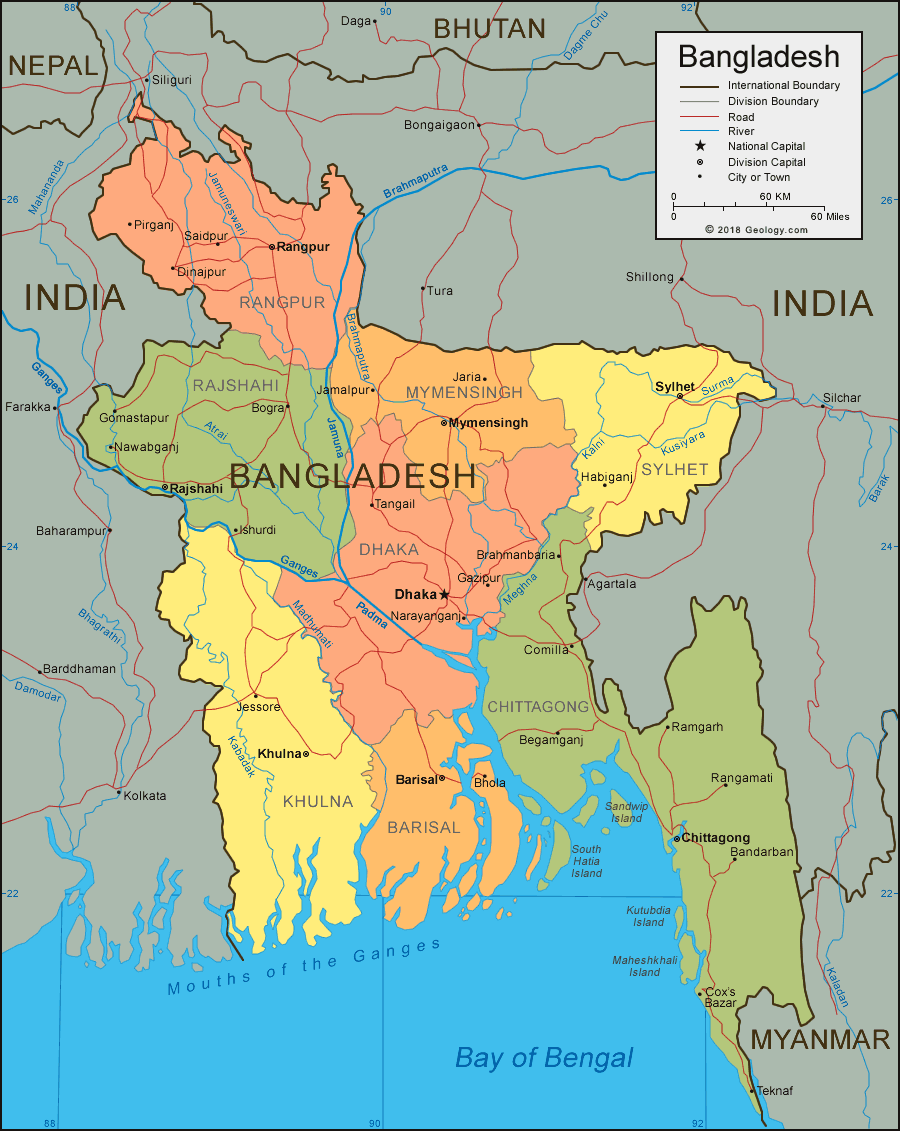 孟加拉 地图