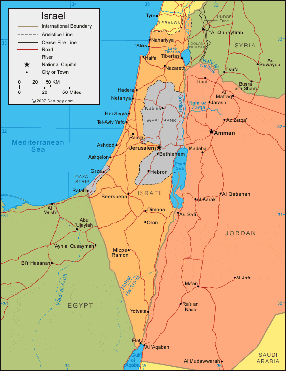 2021年以色列地图图片