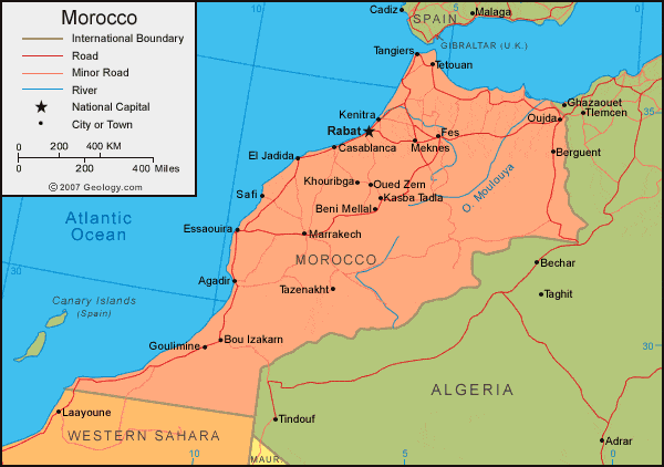 西属摩洛哥地图图片