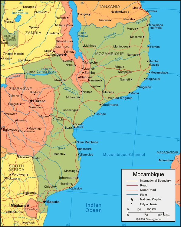 莫桑比克 地图