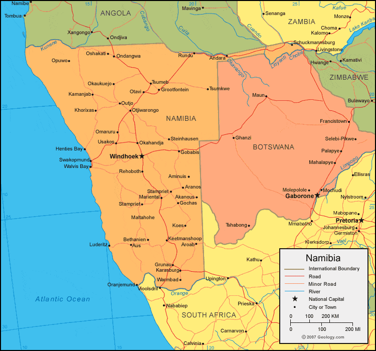 Namibia FOB Business Forum Namibia Map 
