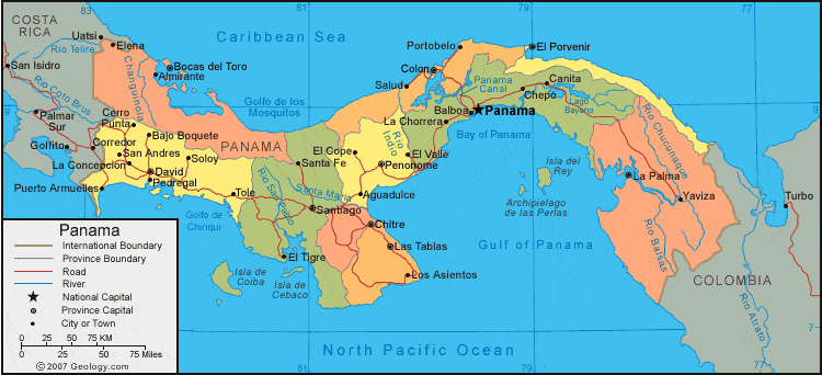 巴拿马 地图