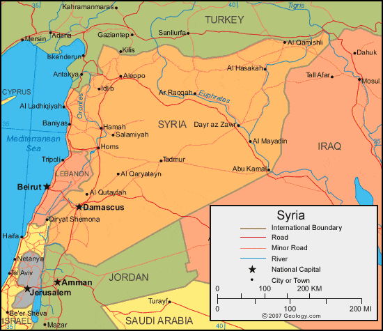 叙利亚 地图