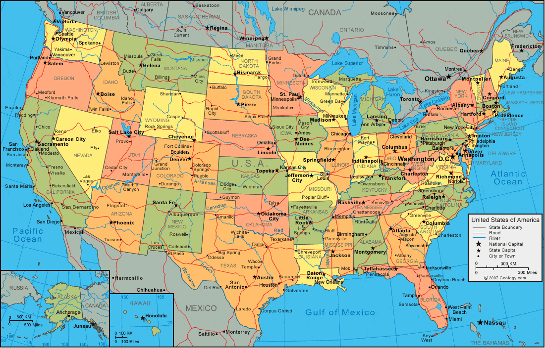 美国 地图